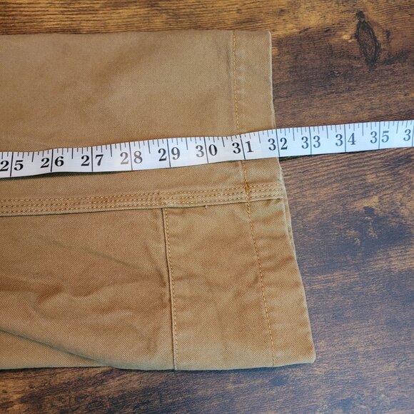 Mountain Khakis Alpine Pants Size 12 Double Knee Tan Canvas Outdoor Gorpcore - Picture 8 of 10